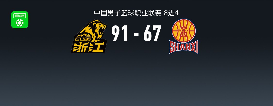 CBA战报：广厦91-67大胜山西，巴里-布朗32+1+5